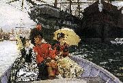 James Tissot Portsmouth Dockyard oil on canvas